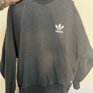 Adidas Women's Charcoal Crew Neck Sweater